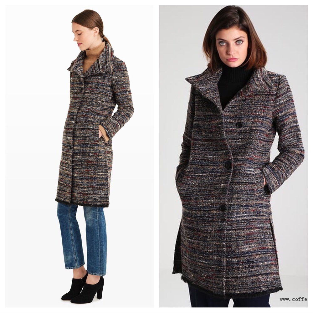 Club Monaco Multicolor Tweed Coat